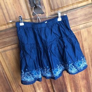 🌞 Embroidered blue summer time skirt